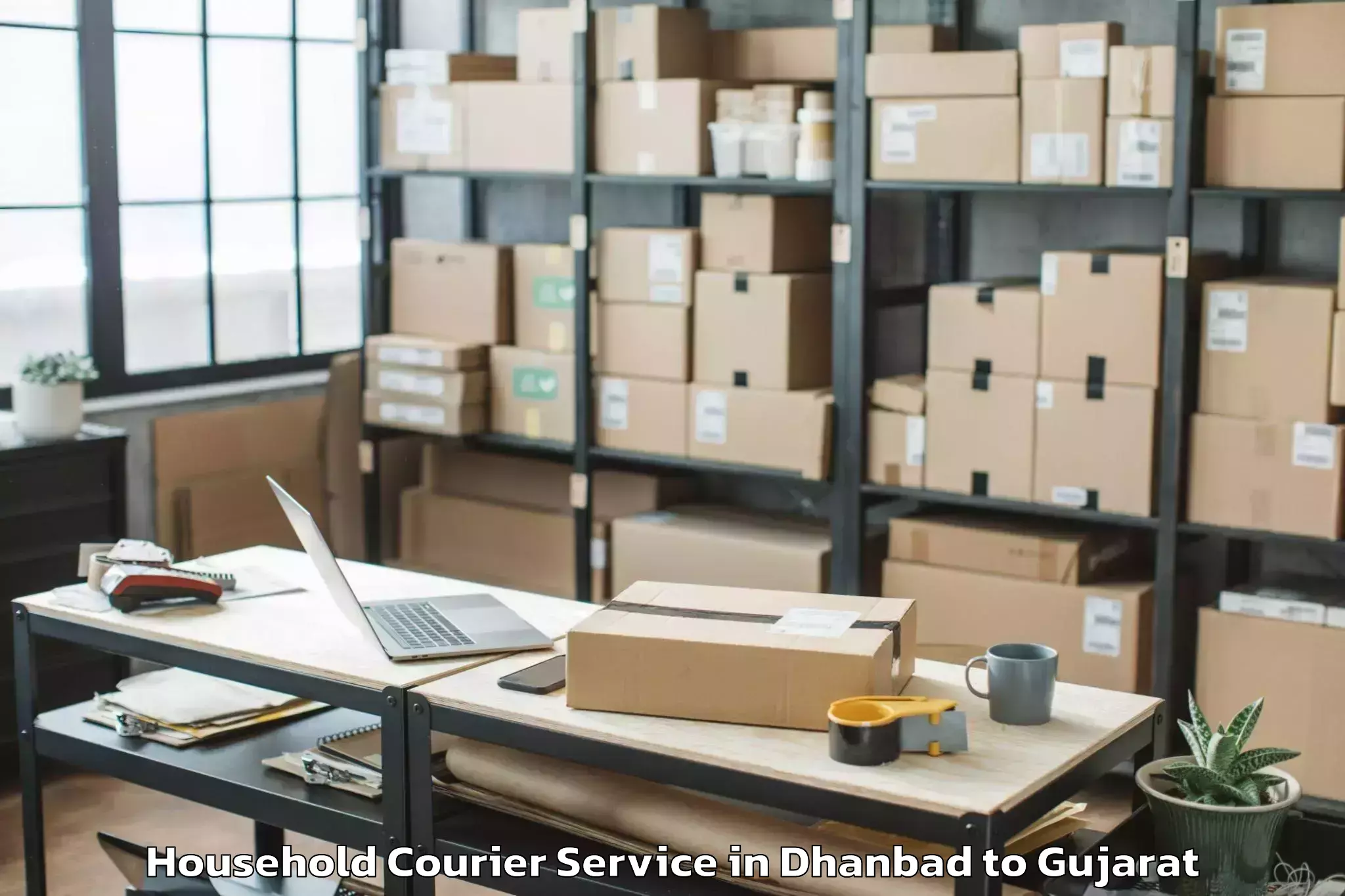 Quality Dhanbad to Ghoghamba Household Courier